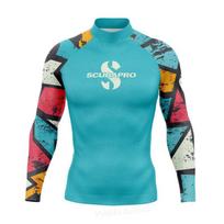 UPF 50 ilgomis rankovėmis apsauginė maudymosi apranga nardymui, banglenčių sportui, plaukimui, UV apsauga, greitai džiūstanti, neopreno viršus, unisex M blue