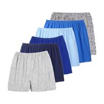 6 VNT. Vyriški medvilniniai šortukai-bokseriai Patogūs kvėpuojantys apatiniai laisvi vienspalviai vyriški didelio dydžio apatiniai tinka 50-100 kg dėvėti 5XL gray