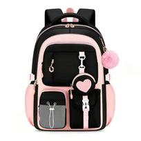 Mokyklinės kuprinės mergaitėms Ortopedinės kuprinės Vaikams Princesės kuprinė Mokyklinė kuprinė Pradinės mokyklos kuprinė Vaikų portfelis Mochila One Size juoda