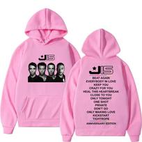 Jls Britų Pop Klasikinio Roko Grupės Tour Prekės Džemperis su Gobtuvu Vyriški Drabužiai Retro Yra Didesnio Dydžio Ilgomis Rankovėmis Palaidinė Gotikinis Laisvas Džemperis su Gobtuvu M rožinė