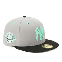 NEW ERA 59FIFTY MLB York Yankees Side Patch 2Tone Grey/Black Fitted Cap 7 3/4 white