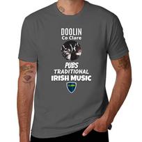 Doolin Co Clare Tradicinės Airijos Muzikos Marškinėliai Greitai Džiūstantys Kelioniniai Marškinėliai XL black
