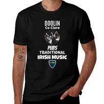 Doolin Co Clare Tradicinės Airijos Muzikos Marškinėliai Greitai Džiūstantys Kelioniniai Marškinėliai L black