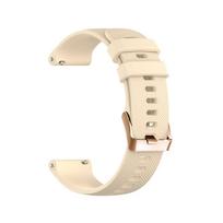Silikoninė 18 mm laikrodžio apyrankė, skirta Garmin VENU 2S/Vivomove Vivoactive 3S 4S/Forerunner 255S 265S, keičiama apyrankė For Garmin VENU 2S beige