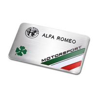 Automobilio lipdukai 3D aliumininiai automobilių logotipų lipdukai Alfa Romeo 4C 159 Spider Giulia Giulietta 156 Tonale Automobilio kėbulo dekoravimo lipdukas MT6