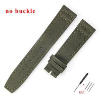 Nylon Watch Strap 20mm 21mm 22mm for IWC Pilot Fabric Universal Bracelet Canvas Business Sport Women Men Replacement Wristband 22mm gray