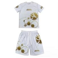 2026 Naujas Jungtinių Pasaulio Imtynių Sportinis Rinkinys Vyrams Vaikams Daugelio Spalvų Marškinėliai ir Šortai MMA Treniruočių Kovos Kostiumas 6XL white