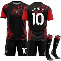 2627 Naujas Vyriškas L Dydžio Marškinėlis Priešrungtynės Treniruotės C Ronaldo Futbolo Apranga M United Kostiumas Juodas Raudonasis Velnias Specialus Leidimas 26 black