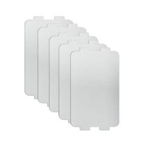 5 Pcs Thickened Mica Sheet for Microwave Oven 10.7*6.4 cm white