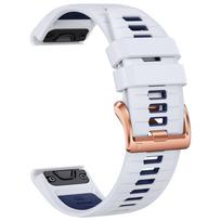 20mm Soft Silicone Strap QuickFit Band for Garmin Fenix 8 43mm 7S Pro 6S 5S S70 42mm Watchband for Descent Mk3 Mk3i 43mm Mk2S QuickFit 20mm white