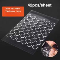 Clear Gel Glue Pads,Double‑sided Removable Adhesive Dots No Trace Sticky Patch for Wall Hanging Poster Doll Crafts Home DIY Decoration Use 10*10MM 840PCS-(20 Sheet) skaidri