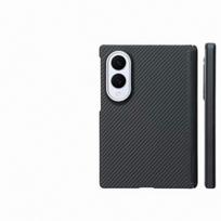 Pinkson Anglies Pluošto Dėklas Samsung Z Fold 8 Kevlar Wireless Charging Galinio Dangtelio Dėklas SAMSUNG Z FOLD 8 For Samsung Z Fold 8 juoda