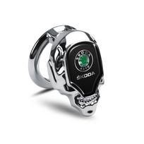 Automobilio variklio paleidimo/sustabdymo mygtuko apsauginis dangtelis Metalinė lipduko dekoracija Skoda Octavia 2 Kodiaq Fabia Karoq Superb sidabras