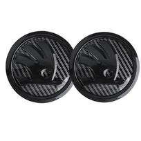 2 vnt. Automobilio priekinio variklio dangčio emblema, galinės bagažinės emblema, keičiama lipdukas Skoda S Octavia 2 3 Kodiaq Fabia Karoq Superb 3 Scala VRS A5 1pc 80mm 1pc 90mm