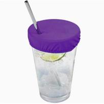 10pcs Stretchy Fabric Drink Scrunchie Covers Anti-Spike Drink Cup Protector  Nightclub violetinė