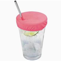 10pcs Stretchy Fabric Drink Scrunchie Covers Anti-Spike Drink Cup Protector  Nightclub rožinės rožinės spalvos