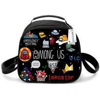 Space Werewolf Among Us Lunch Bag Among Us Elementary School Picnic Round Ice Pack Anime Insulation Bag Lunch bag black