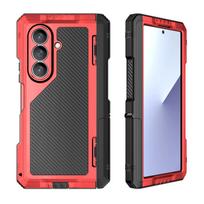 For Samsung Z Fold 8 Ultra Z Fold 8 Metal Aluminum Case Heavy Duty Shockproof Cover Buiilt-in Screen Protector Magnetic Ring aluminum&Case & Holder&Galaxy Z Fold 8 Ultra raudona