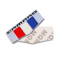 3D Metalinis Automobilio Lipdukas CAMARO Trikolorė Logotipo Emblema Ženklelis Chevrolet Cruze Captiva Suburban Silverado Camaro Corvette Malibu white