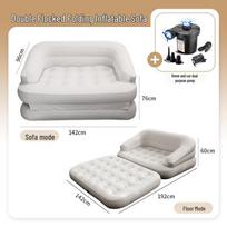 Inflatable Sofa Bed: Five-in-One Foldable Couch, Camping Mattress, Home & Outdoor Leisure.