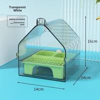 Easy Clean Bird Cage Feeder with Removable Tray No Mess Transparent for Small Birds Parakeets Indoor Outdoor Use A88