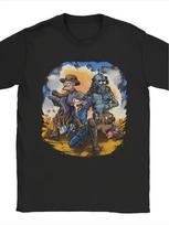 LocalMen's for Fallout Video Game Graphic T-and kids tshirt Post-Apocalyptic Characters Tee Soft Breathable and kids tshirt for Gaming Fans 120 gray