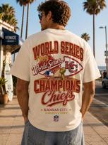 Kansas City Chiefs World Series Champions T-shirt | Vintage Sports Logo 110 brown