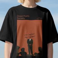 Dead Poets Society Movie T-Shirt: Peter Weir Film Poster Tee, Vintage 80s Cinema Shirt 140 brown