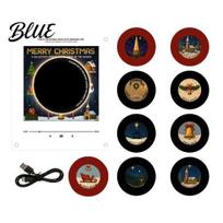 Kompaktiškas garso įrašymo įrenginys Programuojamas vinilinių plokštelių grotuvas Šaldytuvo magnetas su 9 NFC muzikinėmis plokštelėmis Retro estetika Magnetinis Personalizuotas A black