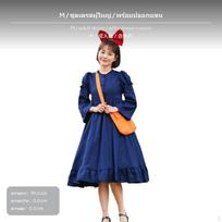 Kiki Cosplay Suknelė, Raganaus Kostiumas, Helovino Anime Apranga Moterims M Suknelės Rinkinys M Dress Set gray