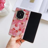 For Samsung Galaxy Z Fold 8 Ultra Z Fold 8 7 6 5 Case With Fish Flowers Pattern With Hinge Shockproof Electroplated Cover Funda Galaxy Z Fold 8 Ultra rožinė
