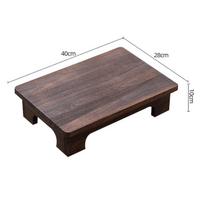 Kietmedžio japoniškas tatami kavos staliukas - Žemas Zen balkono staliukas iš paulovnijos medžio arbatos ar lango nišos naudojimui gray