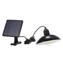 Saulės energija varomas pakabinamas šviestuvas E27 lauko lempai jautrus apšvietimas IP65 Atsparumas vandeniui type 1 gray