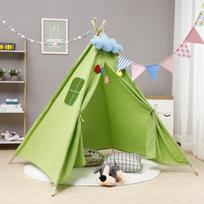 Nešiojama indiška vaikiška palapinė vaikams medvilninė palapinė „Tipi Teepee“ vaikų palapinė Vaikų namas vidaus žaidimų namelis 1,1 / 1,35 / 1,6 / 1,8 mln. 1.1m