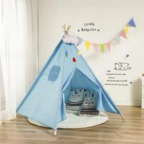 Nešiojama indiška vaikiška palapinė vaikams medvilninė palapinė „Tipi Teepee“ vaikų palapinė Vaikų namas vidaus žaidimų namelis 1,1 / 1,35 / 1,6 / 1,8 mln. 1.1m