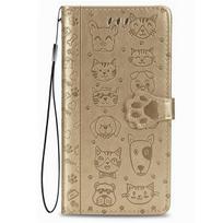 Cat Dog Flip odinis dėklas, skirtas Samsung Galaxy S22 Ultra Plus S21 S20 Fe M11 M12 M21s M23 M31 M31s M33 M52 M53 5g telefono kortelės dangtelis For S22 auksas