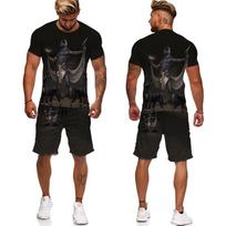 Senovės Horas Egipto dievas Egipto akis Faraonas 3D spausdinimas Vyriški marškinėliai/šortai/Kostiumai Hiphopo gatvės apranga Unisex 2 dalių rinkiniai M black