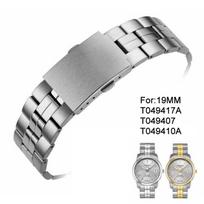 19 mm PRC100 serija T049417A T049407A T049410A serija Vyriški modeliai Laikrodžio apyrankė Nerūdijančio plieno dirželio apyrankė skirta T049 T049-19MM-Male sidabras