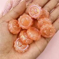 Necklace DIY Cat Paw Bracelet Necklace Making DIY Jewelry Accessories Acrylic Loose Beads MaterialsHandmade Materials Bracelet  Pendant Accessories oranžinė
