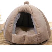 Soft Cat/Dog Bed Deep Sleep House Cats Winter House Removable Cushion Enclosed Pet Tent For Kittens Puppy Cama Cat Supplies S black
