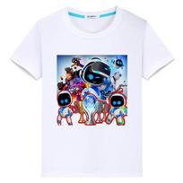 Žaidimas Astro Bot marginti marškinėliai vaikiškam berniukui 10 metų 100% medvilnės anime Trumpi y2k vienetiniai Kawaii Tops Animaciniai marškinėliai mergaičių drabužiai 150 balta