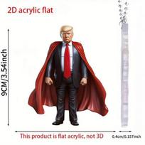 Naujas animacinis mielas Trumpo pakabukas Akrilinis plokščias automobilio pakabukas Kuprinės ornamentas style 3