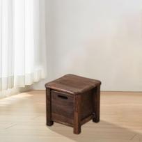 Medinė laikymo kėdė Buitinė Nedidelė Nešiojama Vietos taupymas Stalčių batų keitimu 30cmx30cmx30cm_Brown
