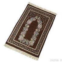 70*110cm Musulmoniškas Islamo Maldos Kilimas Kilimas Kilimėlis Klūpantis Polipropileno Kilimėlis su Vintažiniu Raštu ir Kutais Eid Kilimai Namų Svetainės Dekoras 110x70cm