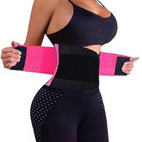 Kūno formavimo diržas prakaitui su juosmens sutvirtinimu moterims svorio metimui pilvo srityje kvėpuojantis shapewear fitneso juosmens modeliavimo diržas M pink