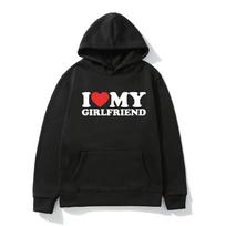 Juokingi Aš Myliu Savo Merginą Hoodies Vyrams Moterims Y2k Hoodie Streetwear Su Gobtuvu Palaidinės Megztiniai Unisex Sportinis Kostiumas Drabužiai M black