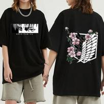 Japonų Anime Attack on Titan Marškinėliai Vyrams Shingeki No Kyojin Eren Yeager Marškinėliai Manga Trumpomis Rankovėmis Harajuku Moteriški Marškinėliai Streetwear 4XL white
