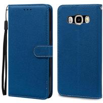 Samsung Galaxy J5 2016 dėklas Coque Samsung J5 2016 J510 J510F dėklas Odinė piniginė atverčiamas dėklas Samsung Galaxy J5 J510F dėklui J5 2016 J510 J510F tamsiai mėlyna spalva