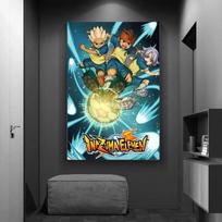 Inazuma Eleven Klasikinis Filmas Drobės Tapybos Plakatai Kavos Namelio Baro Dekoras Meno Sienos Plakatas 21cm×30cm NoFrame blue