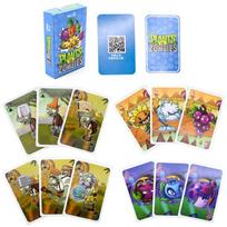 Augalai vs. Zombių periferinių žaislų kortelių žaidimo korta Visas žaidimų kortelių rinkinio rinkinys Poker Cards [Blue] gray